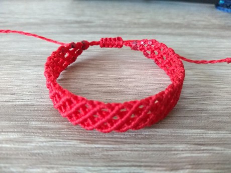 macrame bracelet red
