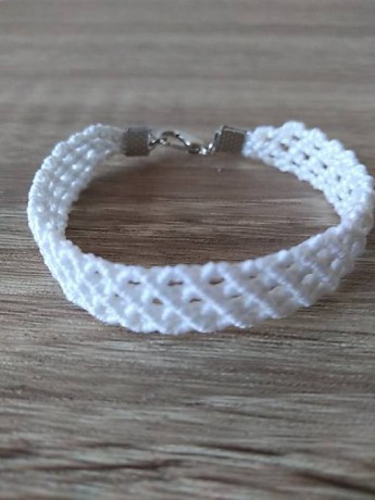 macrame bracelet white
